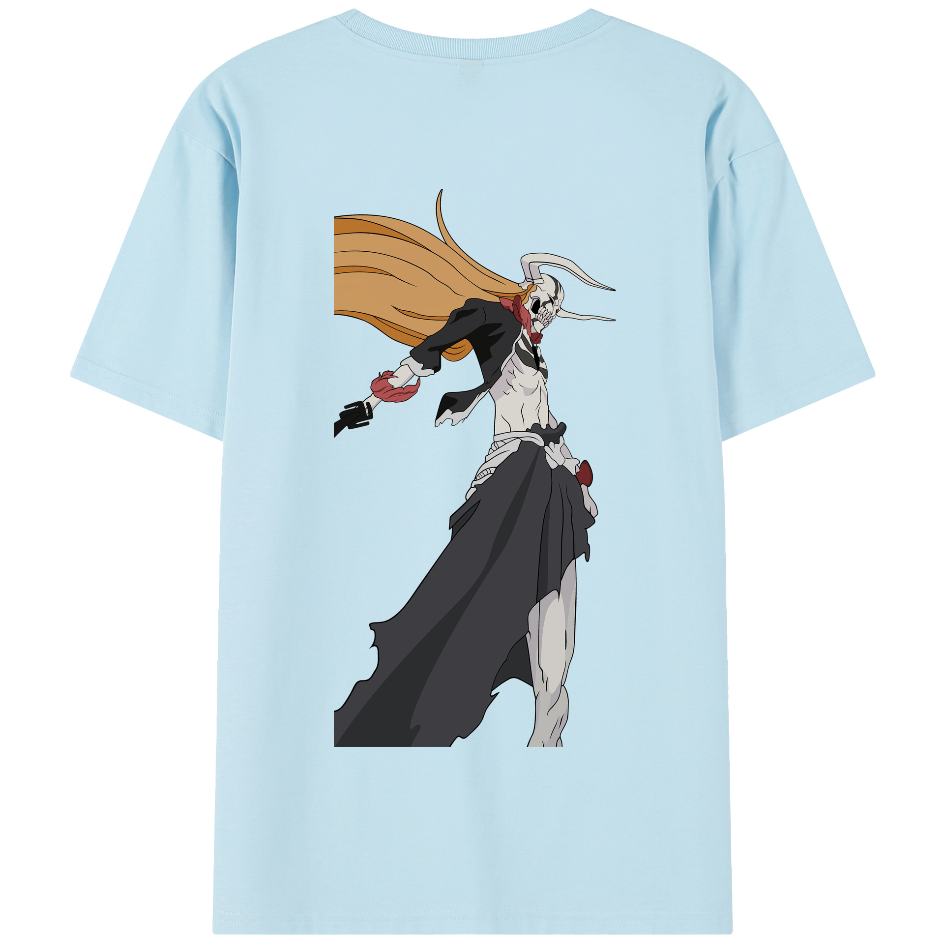 （画像用） ブリーチ 黒崎一護（くろさき いちご）BLEACH Kurosaki Ichigo 綿100％半袖Tシャツ（背面プリント）